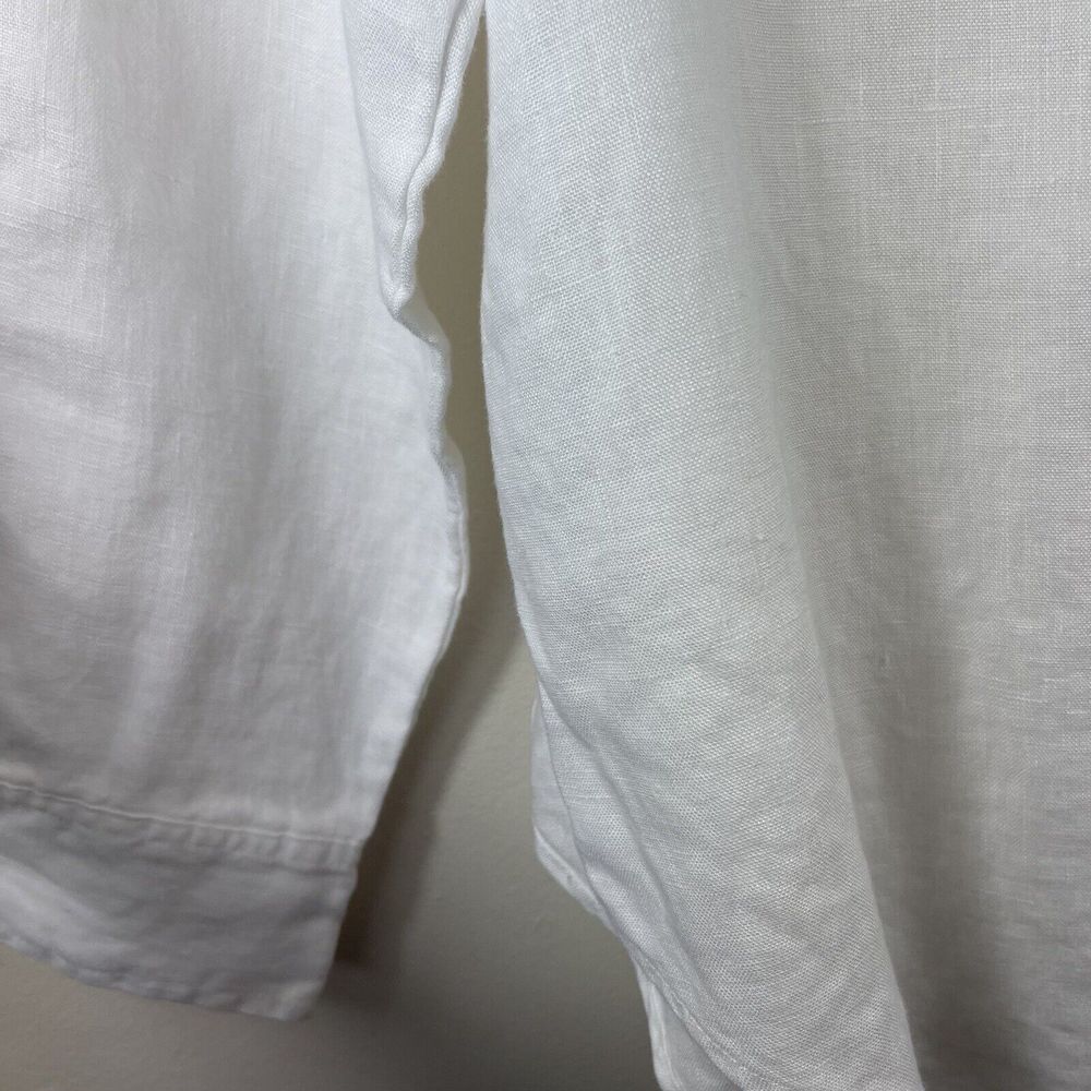 Soft Surroundings‎ Women Tunic Top Size Large White Cream Linen Button Blouse - Picture 11 of 16